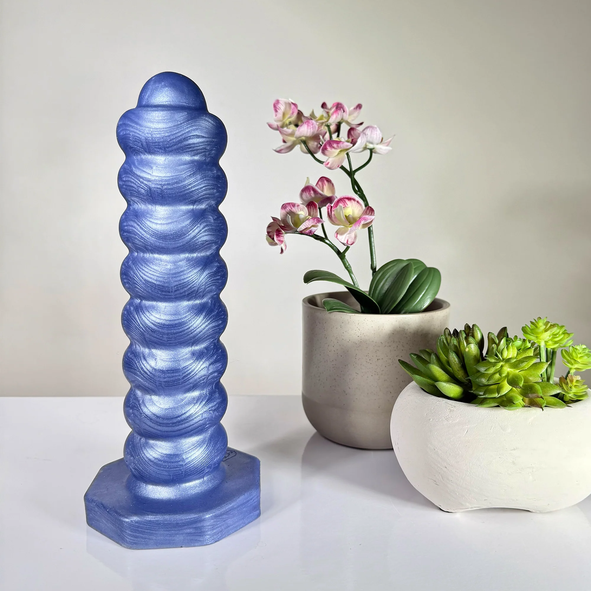 Absolem Dual Density - Ribbed Textured Silicone Dildo