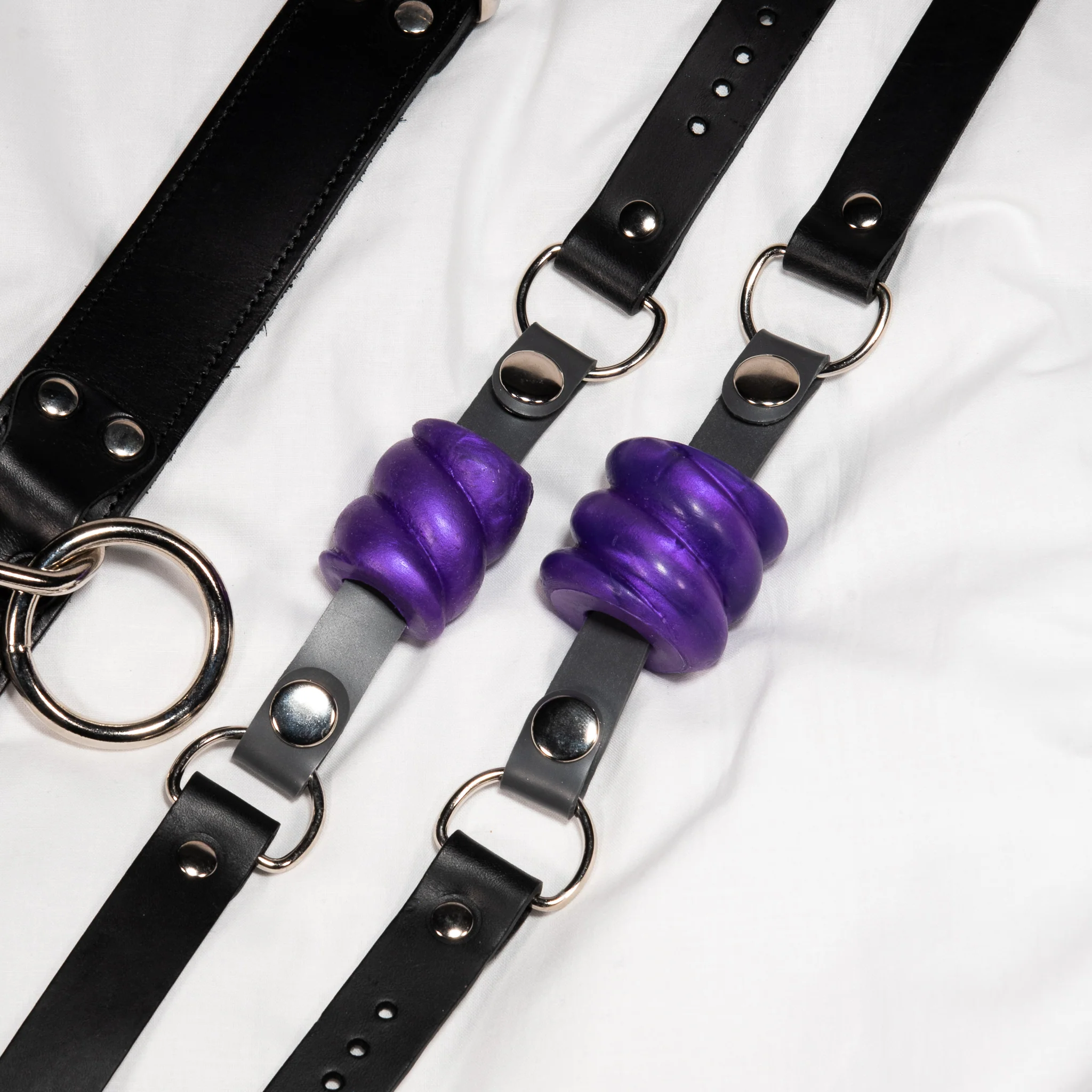 Black Drool Gag Strap