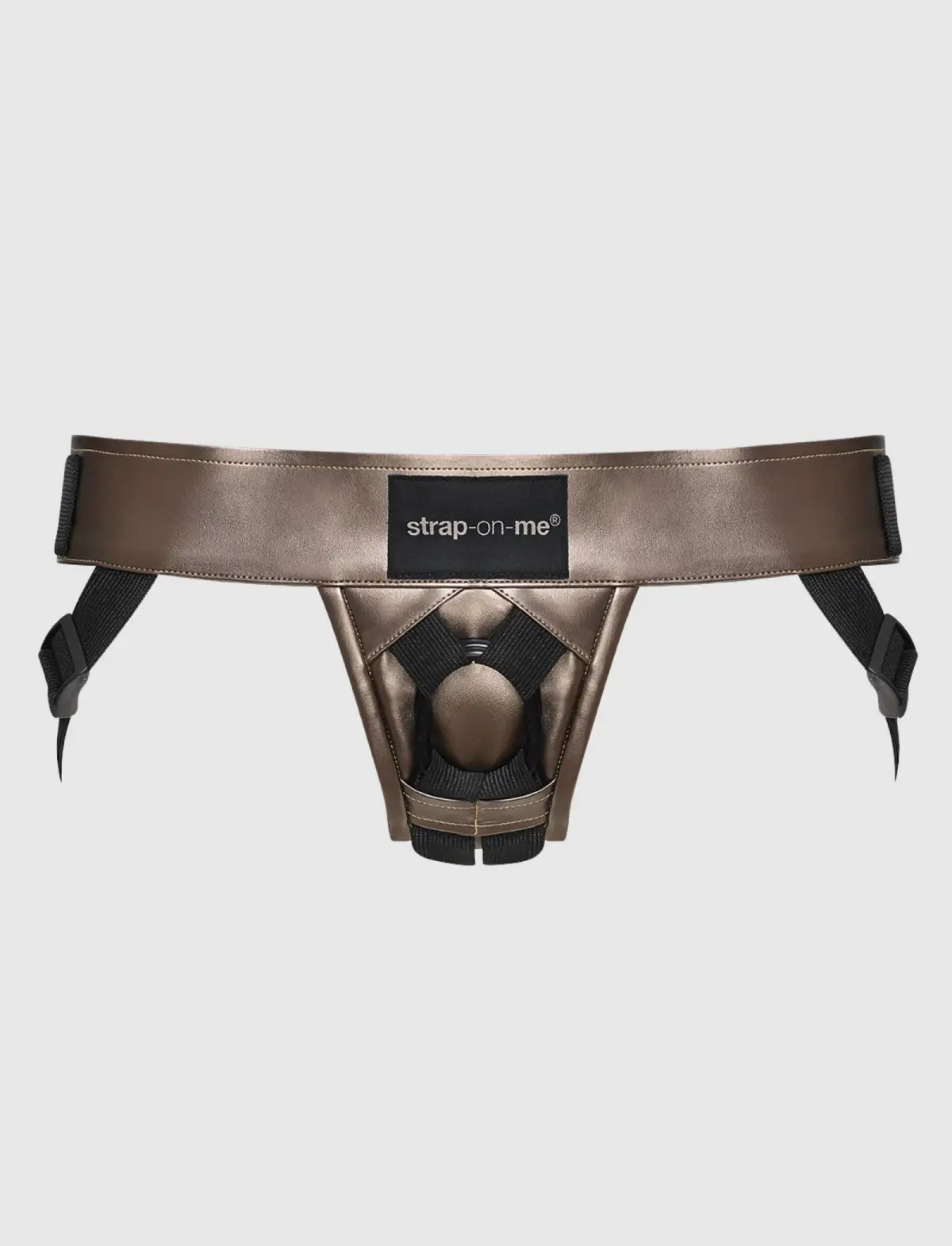 Strap-On-Me Curious Faux Leather Harness - Bronze - Image 6
